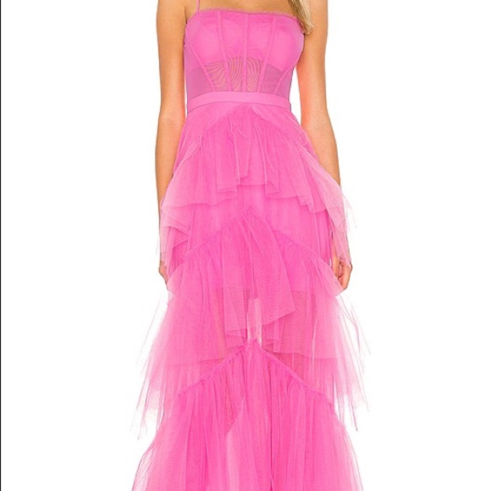 BCBGMAXAZRIA Pink Tulle Gown NWT Size 0